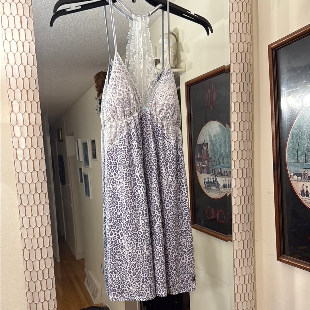 NWT Victoria Secret Leopard Print Lace Nightgown